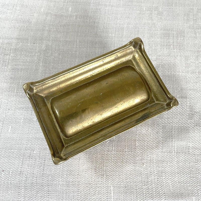 真鍮製 ひまわり模様 アールヌーボー調 切手入れ