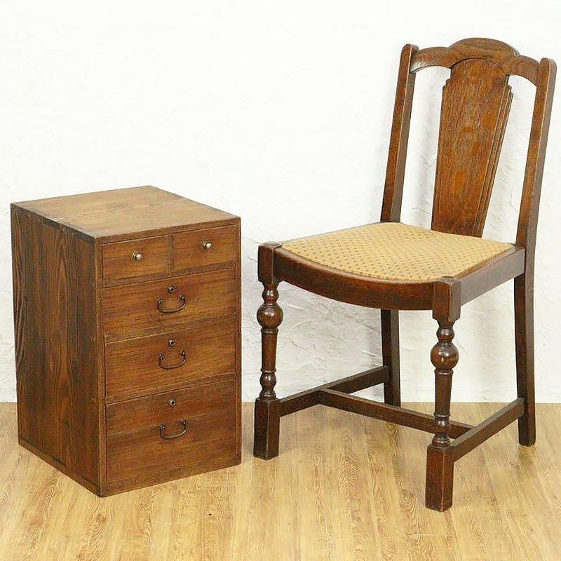 ビンテージキャビネット木製図面箱昭和レトロアンティーク引き出し