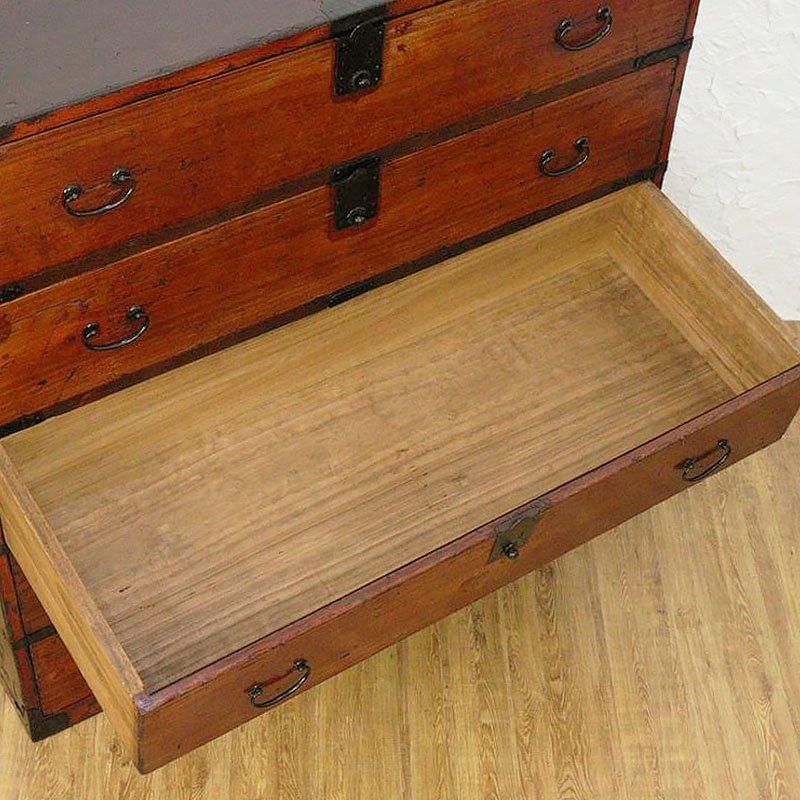 内桐朱和箪笥 大正アンティーク和モダン