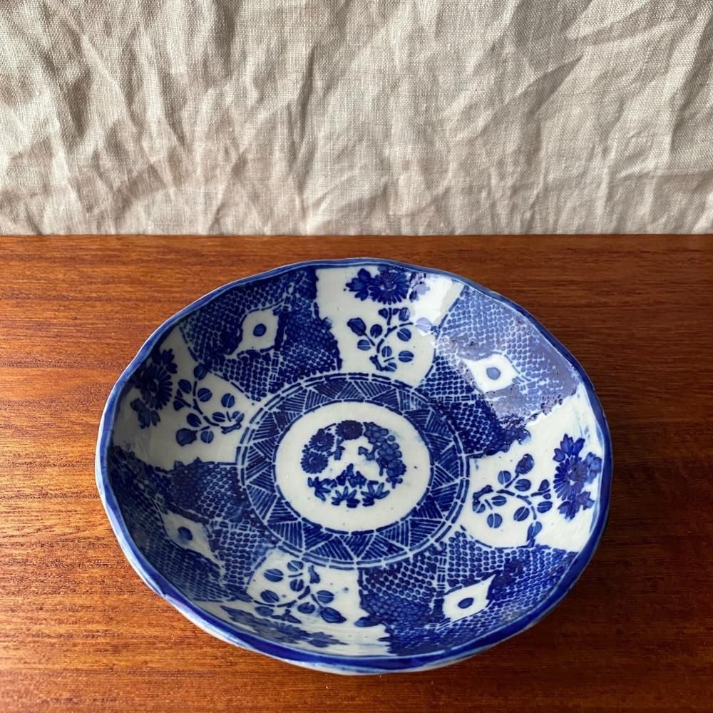 明治時代頃の国旗と菊なます皿