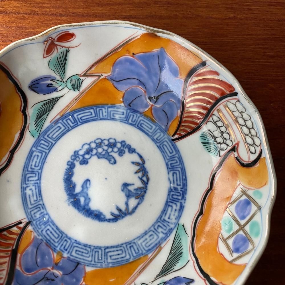 【送料無料（一部地域を除く）】 (B) ビタミンカラーの朝顔のなます皿 - LEAVES ANTIQUE 工芸品