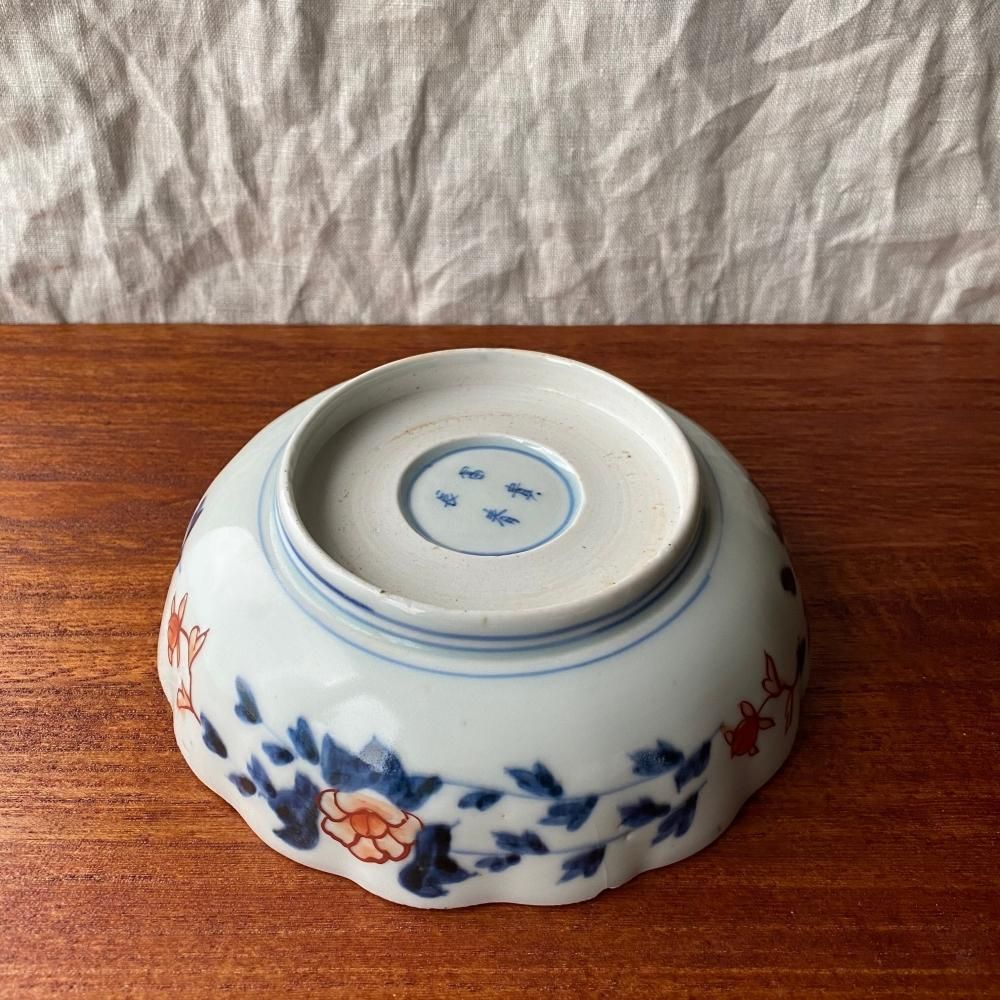 訳あり】ぼたんと鶴と松の金彩色絵なます皿 (A) - ANTIQUE LEAVES