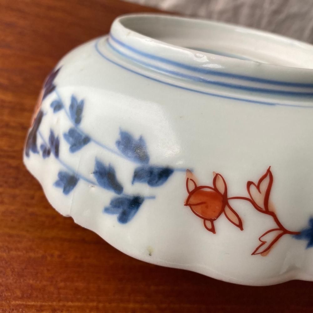 訳あり】ぼたんと鶴と松の金彩色絵なます皿 (A) - ANTIQUE LEAVES