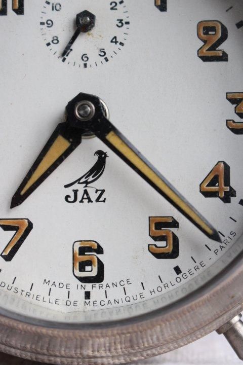フランスアンティーク雑貨 JAZ 目覚まし時計 メタル '40s フランスアンティーク雑貨 JAZ 目覚まし時計 メタル '40s