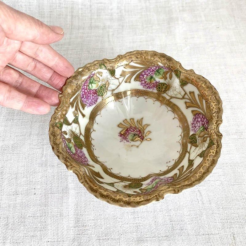 再再販！ 金彩 ANTIQUE - 18OTd2 Noritake オールドノリタケ 小鉢 鼎小皿 陶芸