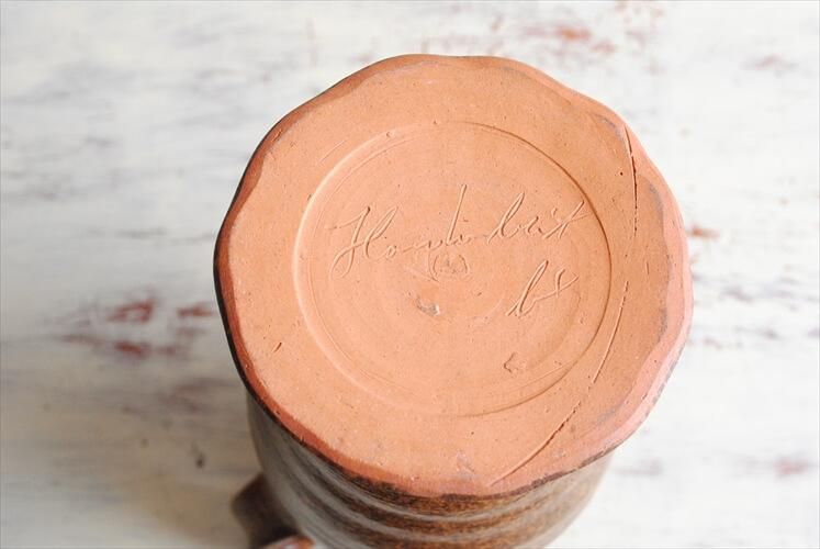 ブラック&ホワイト　花瓶　ミッドセンチュリー ドイツ製ヴィンテージ陶器花瓶 芸術性の高さ