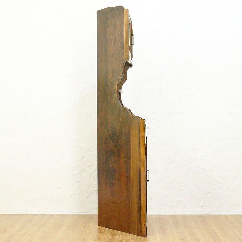 青ガラス 日本製 コーナーキャビネット アンティーク