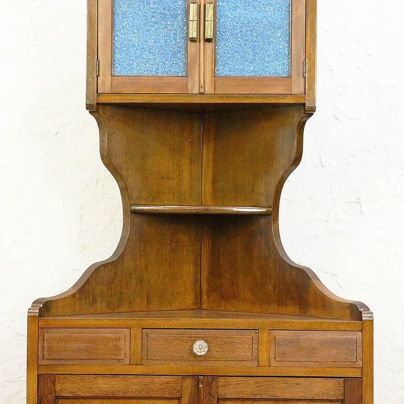 コーナーガラスキャビネット 食器棚 ヴィンテージ 西洋家具 122-311 コーナーガラスキャビネット 食器棚 ヴィンテージ 西洋家具 122