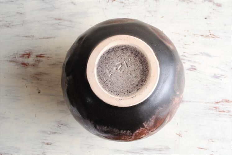 ɥĤ ơ ƫβ ִ Art pottery Fat Lava եݥå ޤ ե١ ߥåɥ꡼ ƥ_ig3489