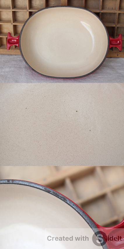ビンテージLE CREUSET ホーロー鋳物グラタン皿 Enzo Mari La ビンテージLE CREUSET ホーロー鋳物グラタン皿 Enzo Mari La