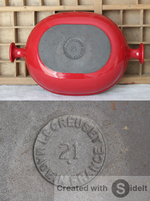 ビンテージLE CREUSET ホーロー鋳物グラタン皿 Enzo Mari La ビンテージLE CREUSET ホーロー鋳物グラタン皿 Enzo Mari La