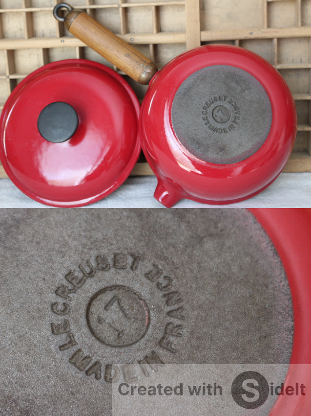 ビンテージLE CREUSET ホーロー鋳物片手鍋 ソースパン Enzo Mari ビンテージLE CREUSET ホーロー鋳物片手鍋 ソースパン Enzo Mari