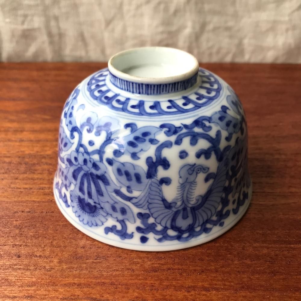 茶碗■古い青磁の平茶碗 時代物 花紋牡丹 酒盃 夏茶碗 時代物 骨董品■ 茶碗□古い青磁の平茶碗 時代物 花紋牡丹 酒盃 夏茶碗 時代物 骨董品