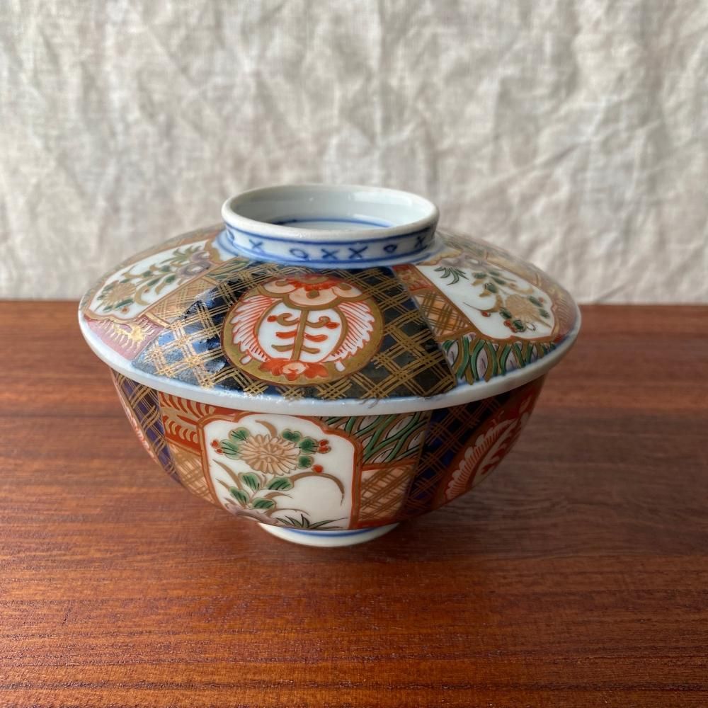 蔵出し　時代物　お茶碗 明治時代頃のクラシックなます皿 金彩朝顔