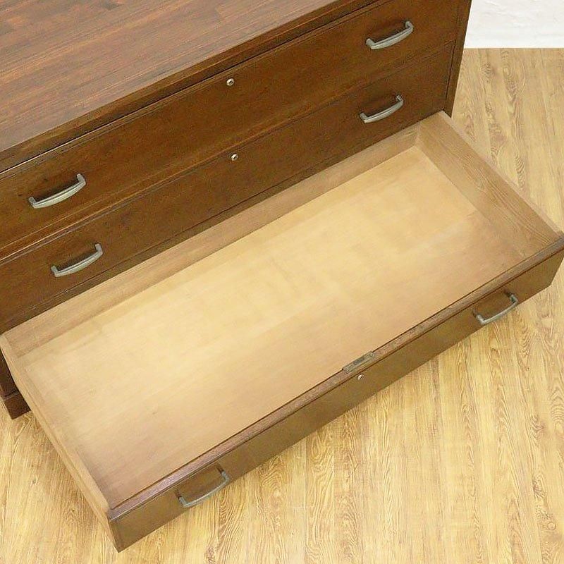 ヴィンテージ 三段箪笥ローボード 昭和中期の和モダン家具