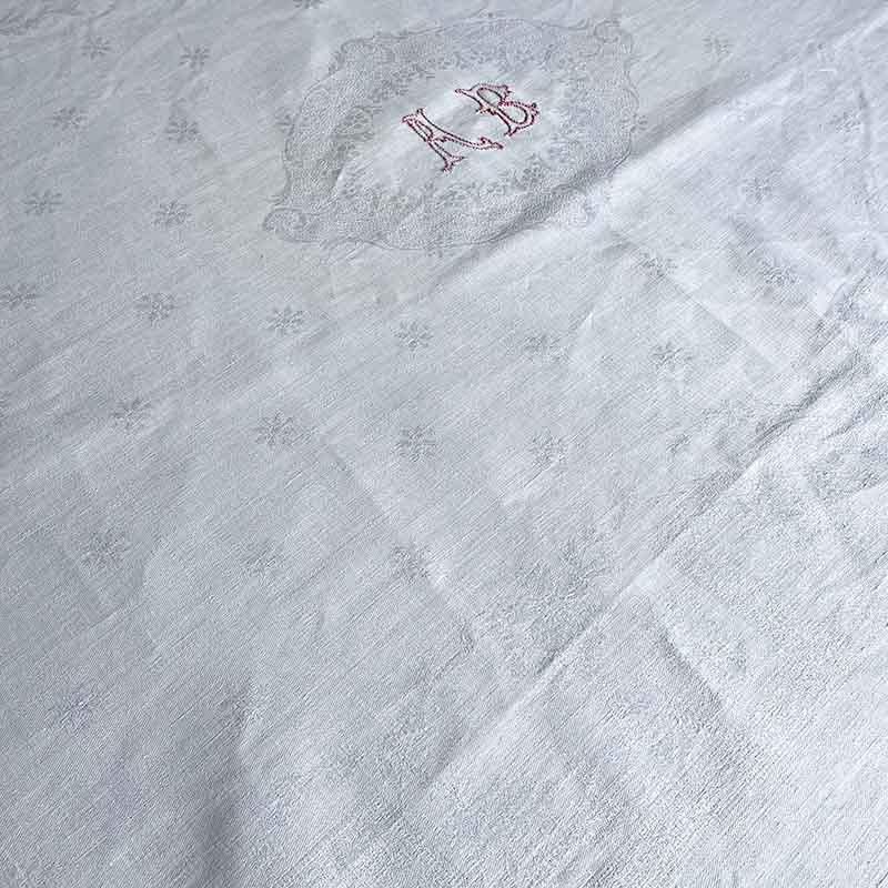 ダマスク織リネンテーブルクロス250cm x 150cm ダマスク織リネンテーブルクロス250cm x 150cm