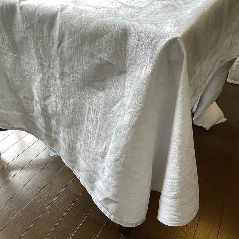 ダマスク織リネンテーブルクロス250cm x 150cm ダマスク織リネンテーブルクロス250cm x 150cm お 得 な 通販