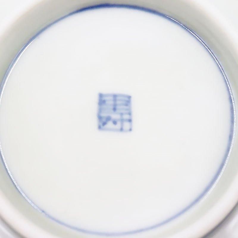 手描き 染付 六角 向付 小鉢 呉須 藍色 和食器 大正 昭和初期 手描き 染付 六角 向付 小鉢 呉須 藍色 和食器 大正 昭和初期