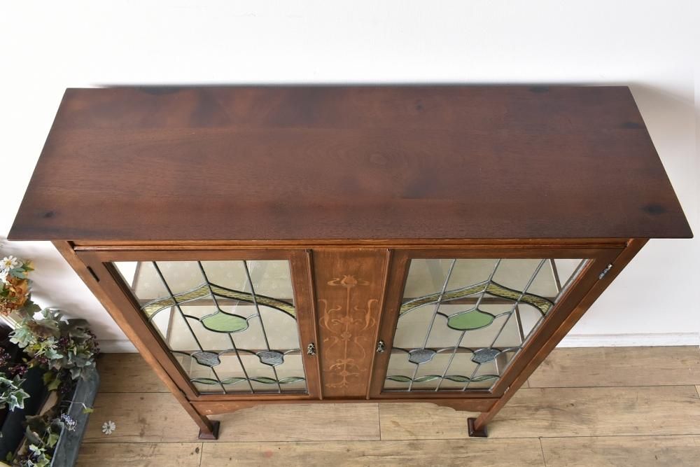 アンティーク エドワーディアン マホガニーキャビネット 輸入家具