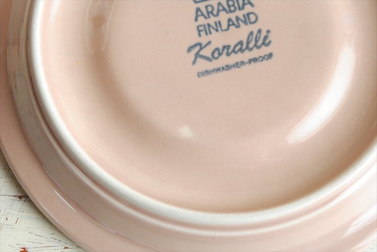 ARABIA Koralli マグカップ&ソーサー モーニングカップ アラビア コラーリ コーラリ フィンランド 北欧 アンティーク  ヴィンテージ_it2603 - ANTIQUE LEAVES