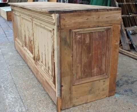 英国アンティークショップカウンター｜オリジナルペイント×古材