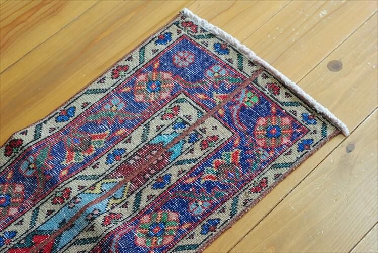トルコ Isparta産 オールドキリム 長尺 ランナーラグ 456x42cm トルコ Isparta産 オールドキリム 長尺 ランナーラグ 456x42cm