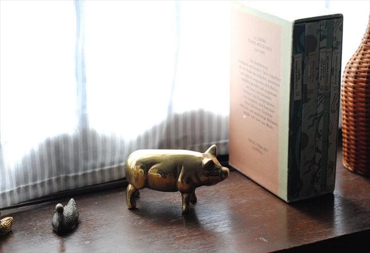 フランスのブロカントから 真鍮のブタ オブジェ ブラス 豚 Pig フランスのブロカントから 真鍮のブタ オブジェ ブラス 豚 Pig