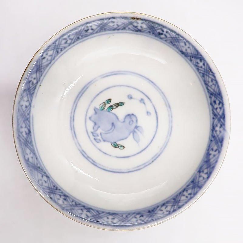 手描き伊万里錦手蓋椀 明治大正アンティーク