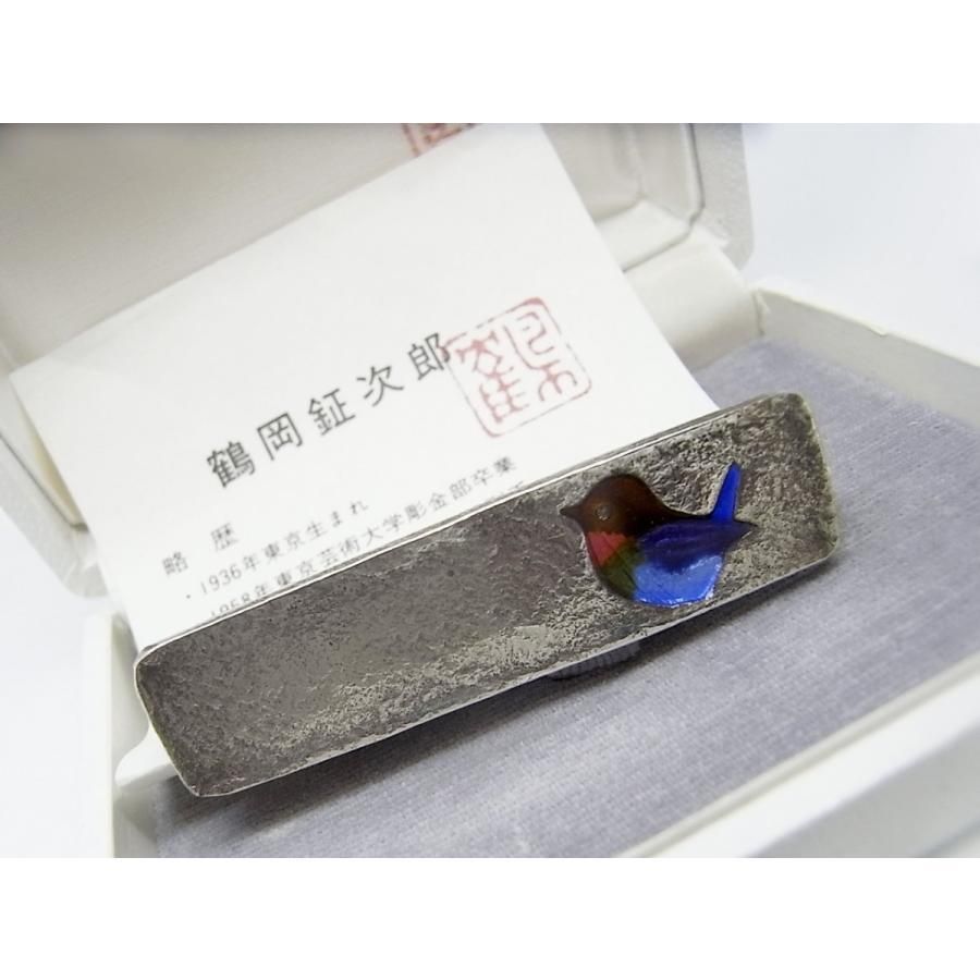 【海外配送可】【送料無料】 保管品未使用 鶴岡鉦次郎 エナメル七宝焼純銀カフスとタイピンお得2 その他