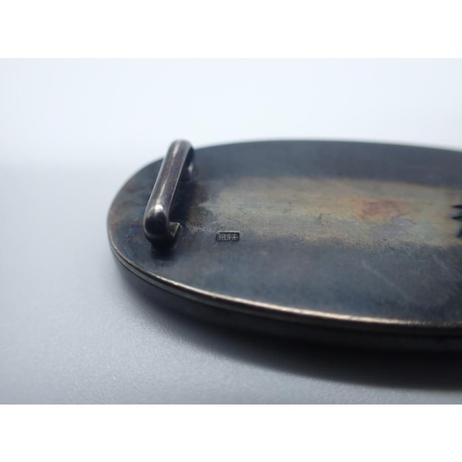 アンティーク 明治期 象嵌 銀金帯留め 名工の逸品