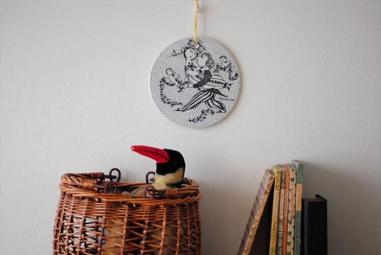 デンマーク製 激レアビンテージのニモール窯のマリア様の壁掛け