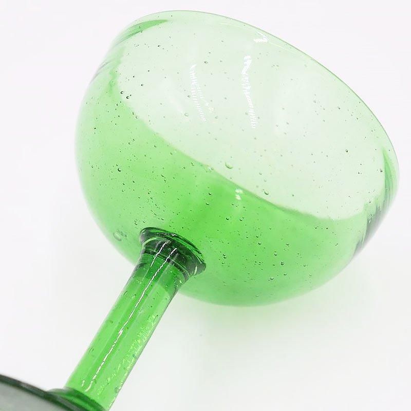 レトロガラス デザート グラス アイスクリーム 氷 グリーン 緑