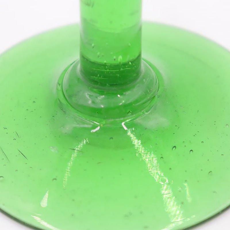レトロガラス デザート グラス アイスクリーム 氷 グリーン 緑