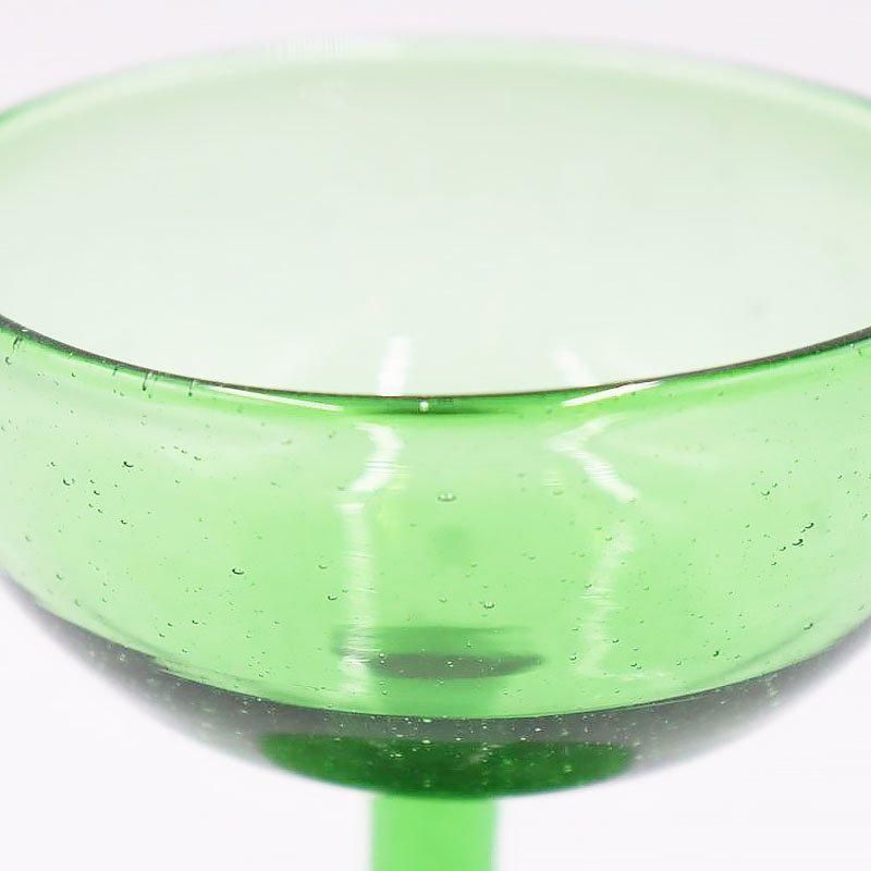 高級素材使用ブランド グラス デザート レトロガラス アイスクリーム 緑 グリーン 氷 工芸品