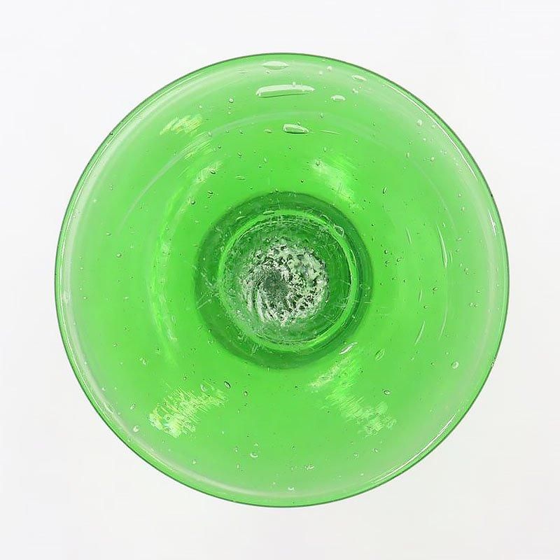 レトロガラス デザート グラス アイスクリーム 氷 グリーン 緑