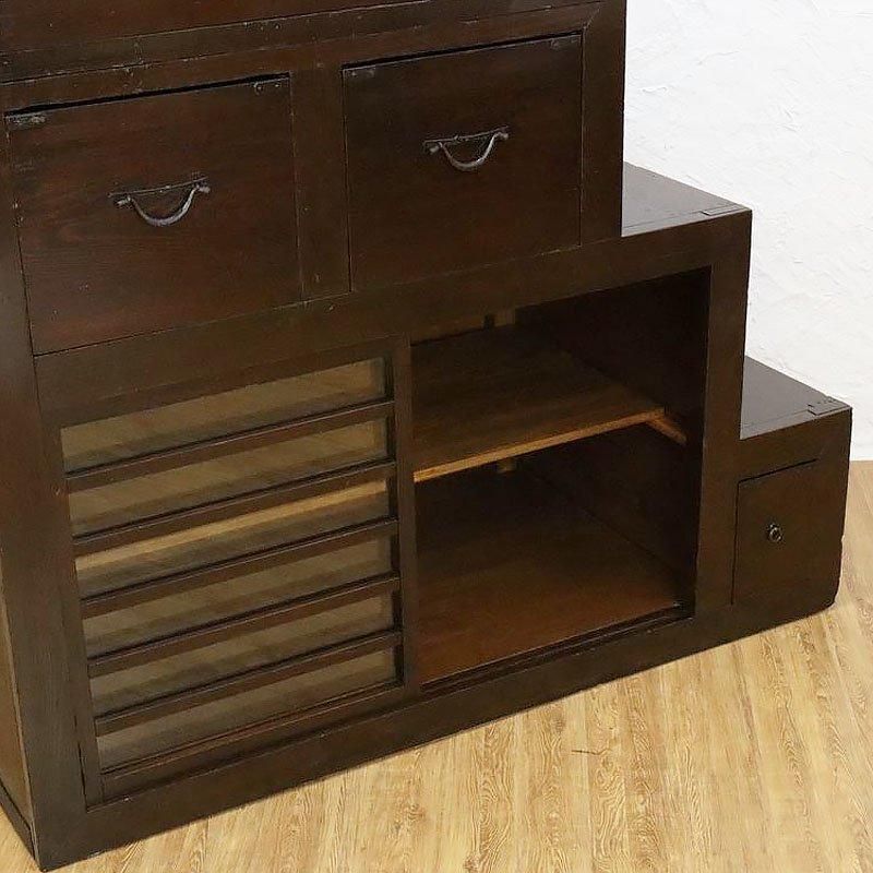 希少 階段箪笥 骨董 和家具 アンティーク ヴィンテージ 大正