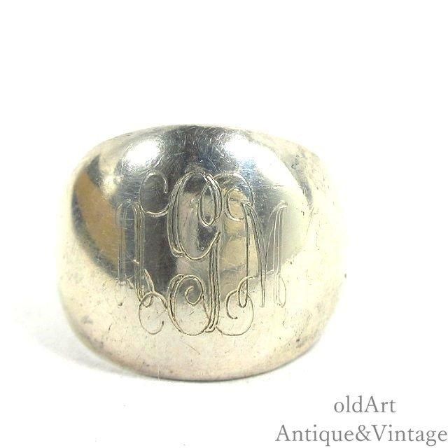 モノグラム スターリングシルバー リング アンティーク ヴィンテージ