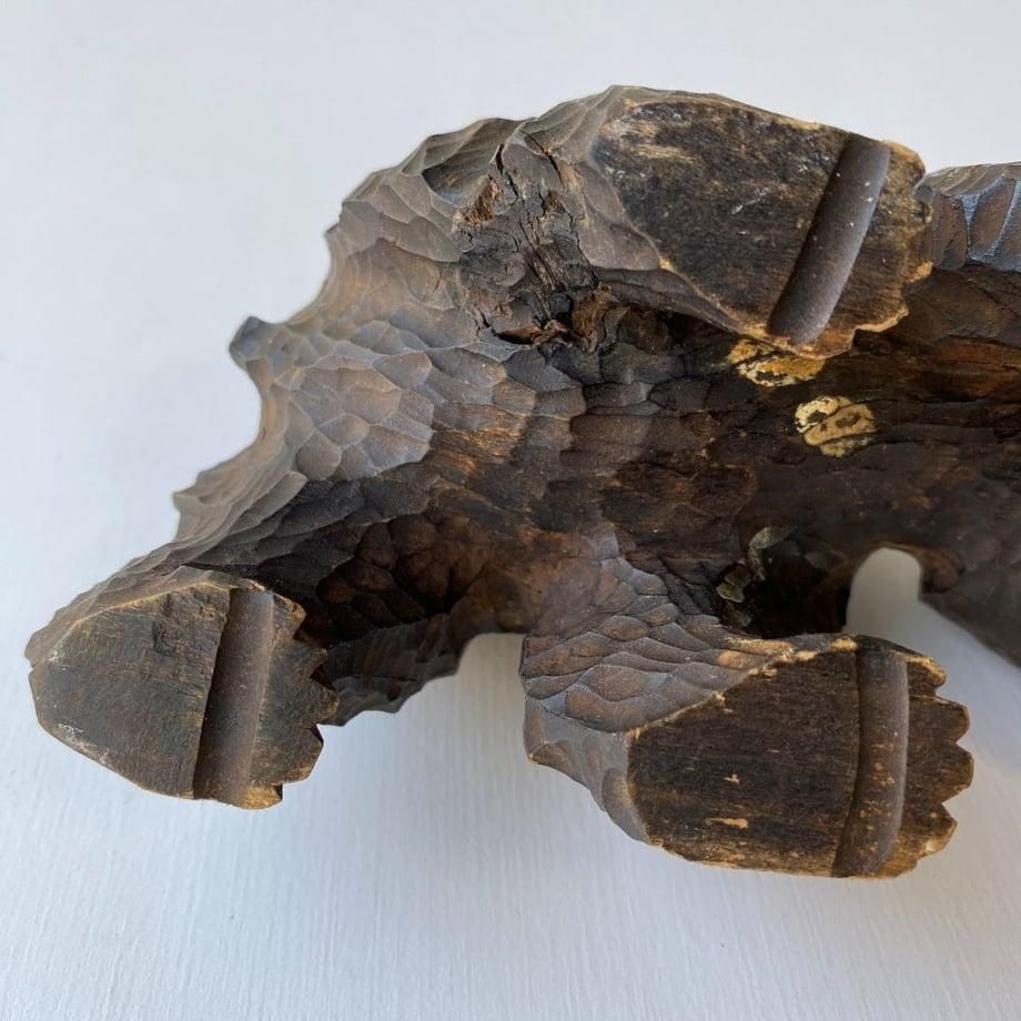 ジェフ・フレミング ビッグスカイ 手彫り木製クマ像彫刻 アンティーク 希少 wooden bear / アンティーク木彫りのくま スイスベルン | cocon