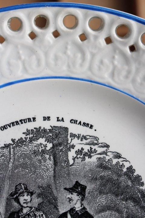 フランス製アンティークCreil et Montereau絵皿