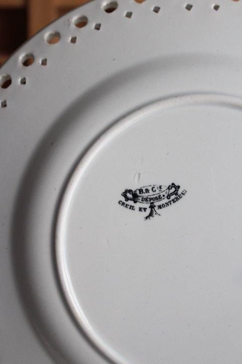 フランス製アンティークCreil et Montereau絵皿