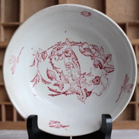 フランス アンティーク ボウル 鳥モチーフ - ANTIQUE LEAVES フランス アンティーク ボウル 鳥モチーフ - ANTIQUE LEAVES