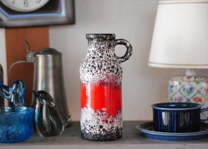 西ドイツ製 ヴィンテージ Scheurich窯 陶器の花瓶 Fat Lava 花器 西ドイツ製 ヴィンテージ Scheurich窯 陶器の花瓶 Fat Lava 花器