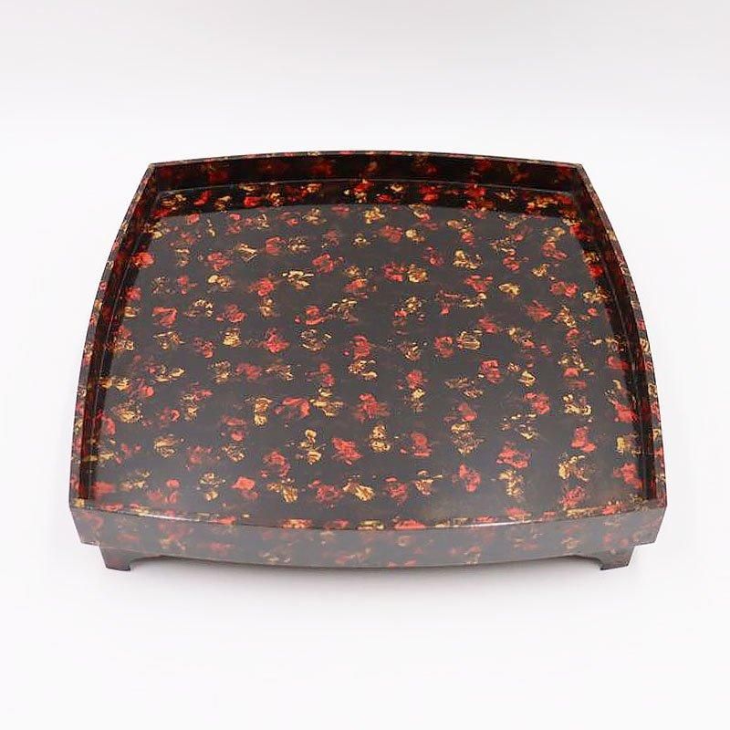 骨董 朱塗の小ぶりな脚付きお膳 8膳 とても可愛い！ X120460723 - 工芸