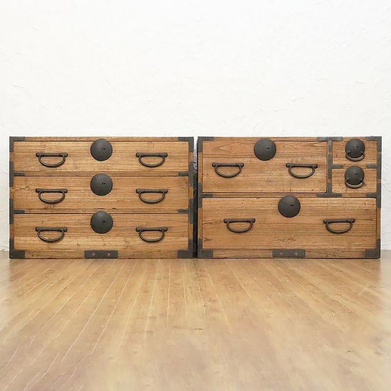 二段重ね 和箪笥 明治大正時代 アンティーク