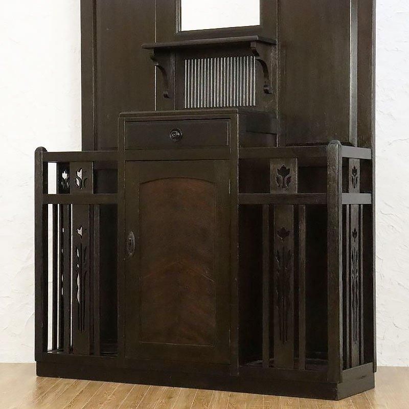 日本製 洋館家具 エントランスボード 傘立て 帽子・コートかけ 日本製 洋館家具 エントランスボード 傘立て 帽子・コートかけ