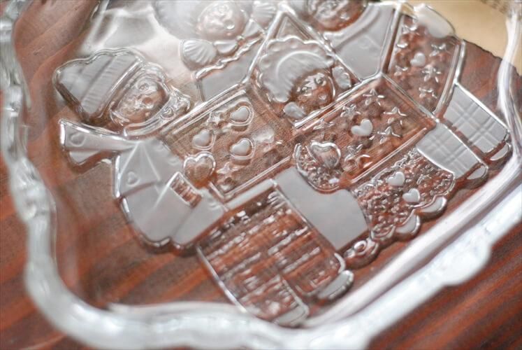 アンティーク ドイツ製 クリスマスモチーフ ガラス絵皿