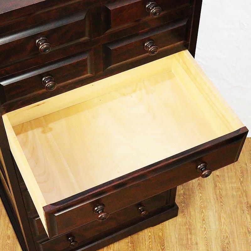 チェスト タンス 北海道民芸家具 アンティーク 木製 収納 引き出し 家具 北海道民芸 スリムチェスト アンティーク引出し