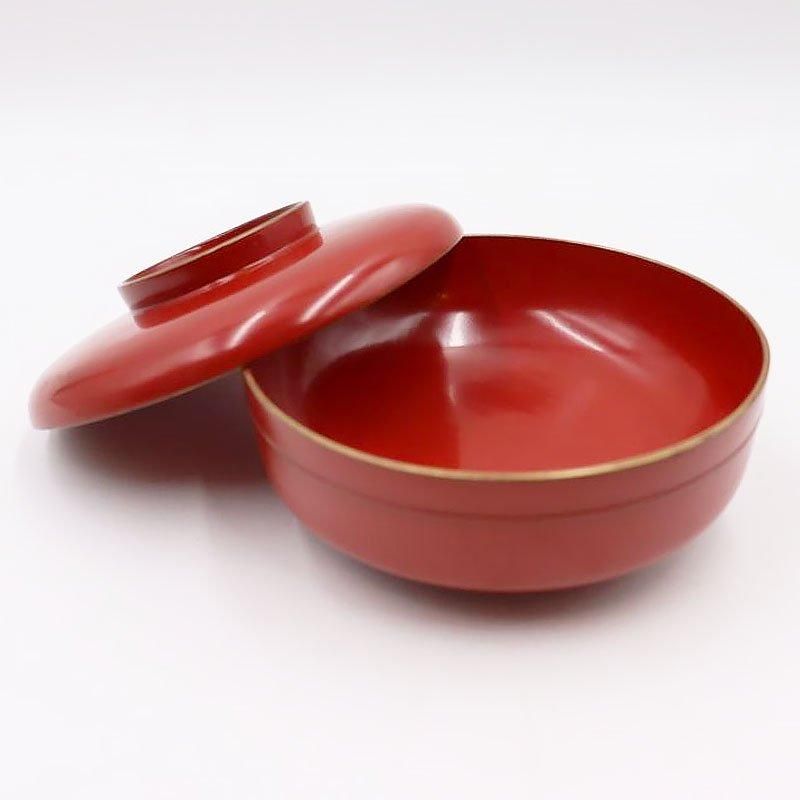 高い品質 金縁 朱塗 平椀 煮物碗 大正・昭和 精進料理 普段使い 食器