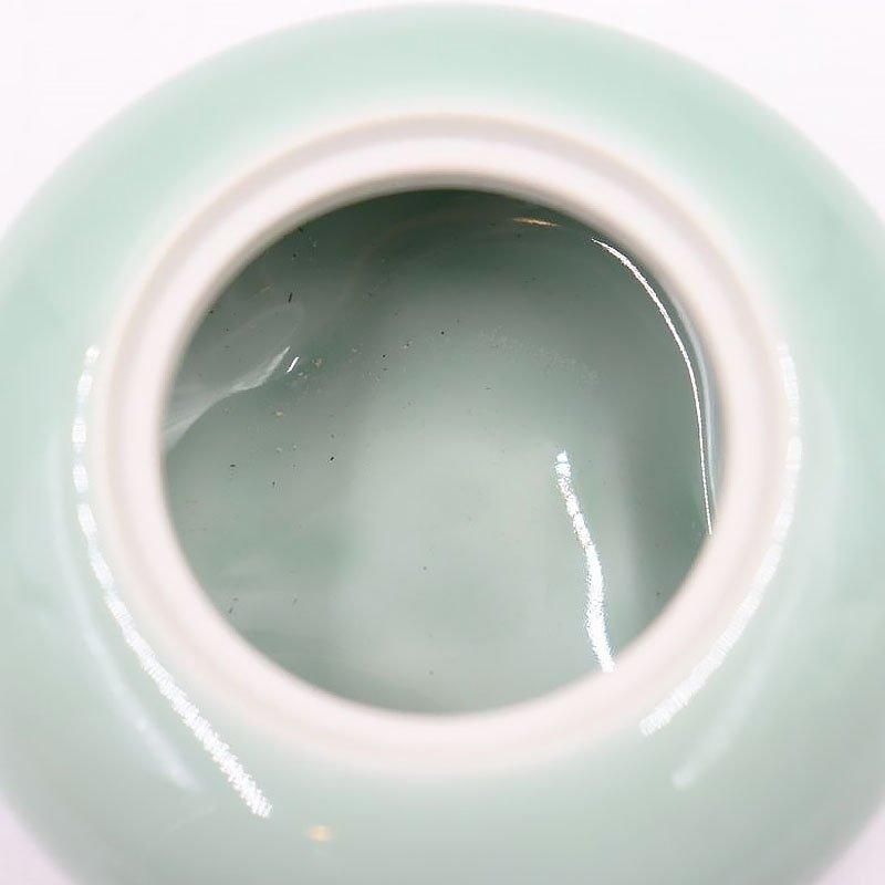 青磁 瓶掛け 香炉大 青磁 三つ足 骨董 茶道具 工芸品