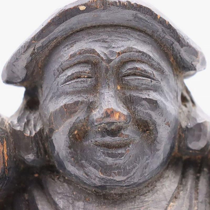 木彫り 大黒天 大黒様 七福神 縁起物 かわいい やさしい 骨董 木彫り 大黒天 大黒様 七福神 縁起物 かわいい やさしい 骨董